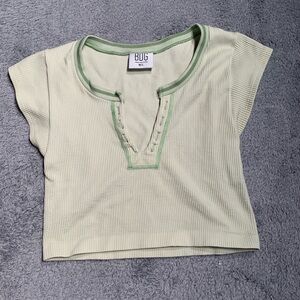 BDG urban outfitters Ribbed Crop Top in Light Green M/L